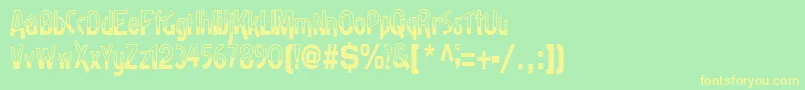 Badhhabit71RegularTtcon Font – Yellow Fonts on Green Background