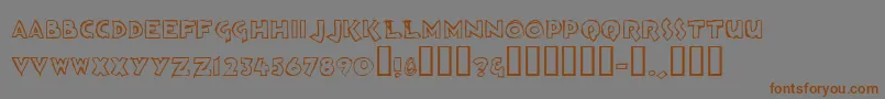 Loosh ffy Font – Brown Fonts on Gray Background
