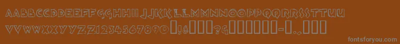 Шрифт Loosh ffy – серые шрифты на коричневом фоне
