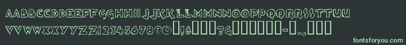 Loosh ffy Font – Green Fonts on Black Background