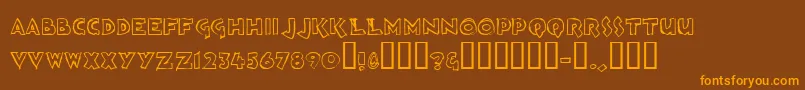 Loosh ffy Font – Orange Fonts on Brown Background