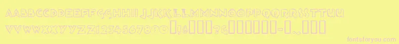 フォントLoosh ffy – ピンクのフォント、黄色の背景