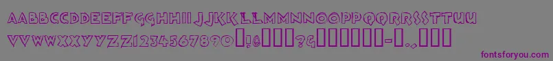 フォントLoosh ffy – 紫色のフォント、灰色の背景