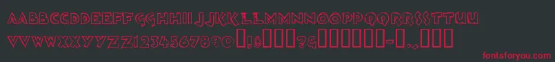 Loosh ffy Font – Red Fonts on Black Background