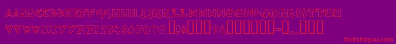 Loosh ffy Font – Red Fonts on Purple Background