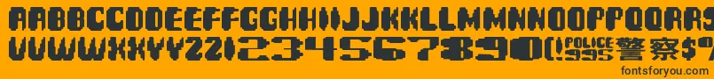 Spinner Font – Black Fonts on Orange Background
