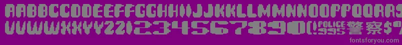 Police Spinner – polices grises sur fond violet