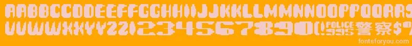 Шрифт Spinner – розовые шрифты на оранжевом фоне