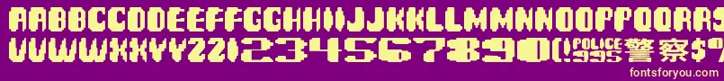 Spinner Font – Yellow Fonts on Purple Background