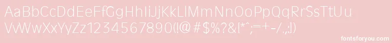 RavennaserialXlightRegular Font – White Fonts on Pink Background