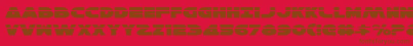 HanSoloExpandedLaser Font – Brown Fonts on Red Background