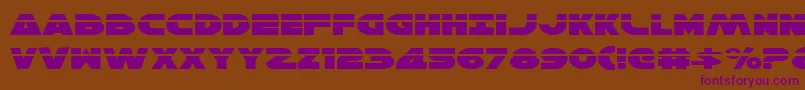 HanSoloExpandedLaser Font – Purple Fonts on Brown Background