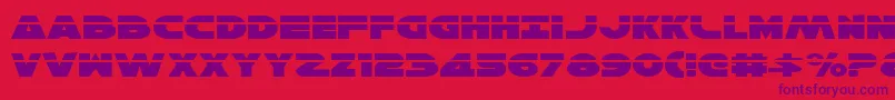 HanSoloExpandedLaser Font – Purple Fonts on Red Background