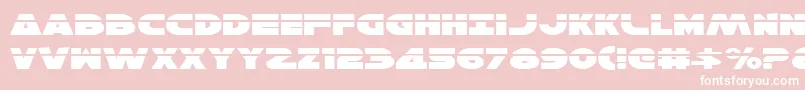 HanSoloExpandedLaser Font – White Fonts on Pink Background