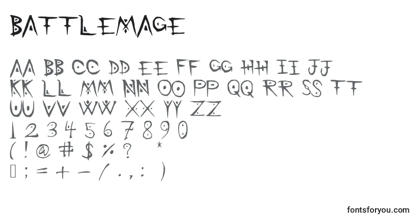 Fuente BattleMage - alfabeto, números, caracteres especiales