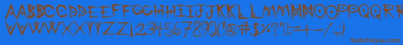 BattleMage Font – Brown Fonts on Blue Background