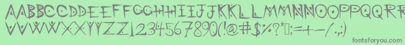 BattleMage Font – Gray Fonts on Green Background