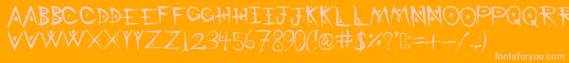 BattleMage Font – Pink Fonts on Orange Background