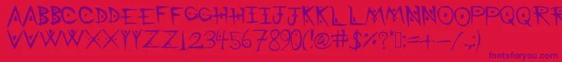 BattleMage Font – Purple Fonts on Red Background