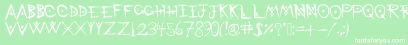 BattleMage Font – White Fonts on Green Background