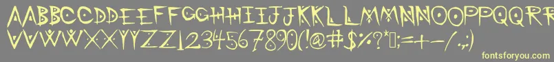 BattleMage Font – Yellow Fonts on Gray Background