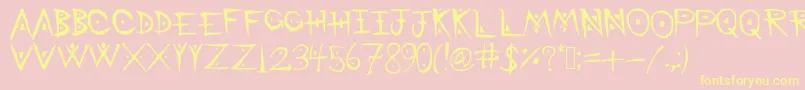 BattleMage Font – Yellow Fonts on Pink Background