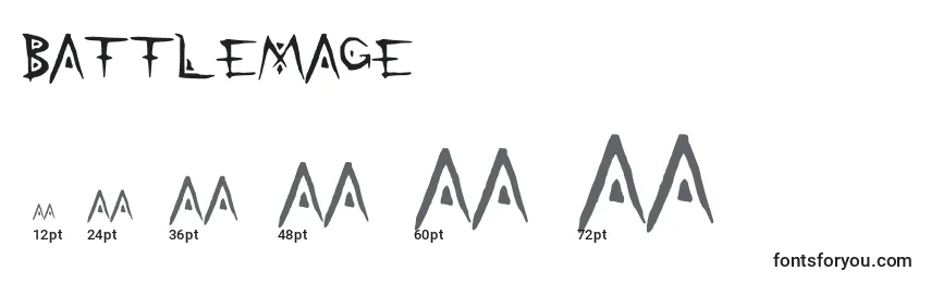 Größen der Schriftart BattleMage