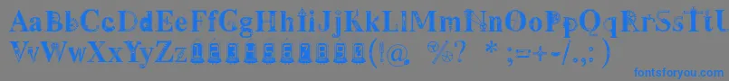 Steamy Font – Blue Fonts on Gray Background