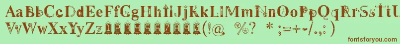 Steamy Font – Brown Fonts on Green Background