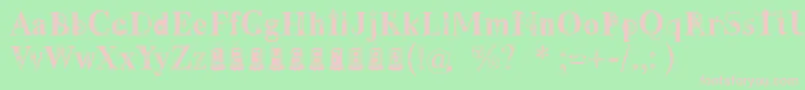 Steamy Font – Pink Fonts on Green Background