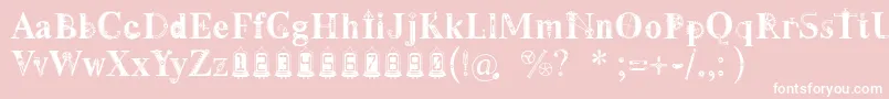 Steamy Font – White Fonts on Pink Background