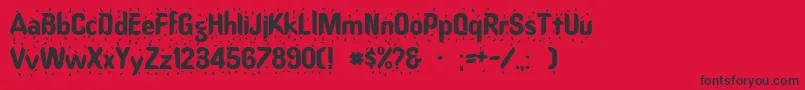 Police Oregonwet – polices noires sur fond rouge