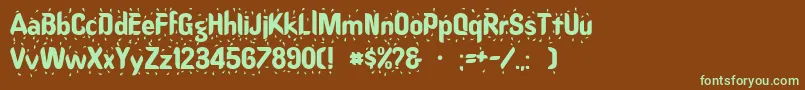 Oregonwet Font – Green Fonts on Brown Background