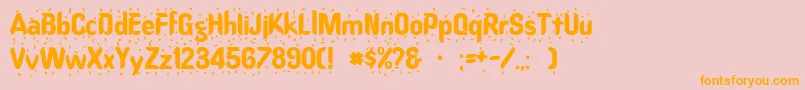 Oregonwet Font – Orange Fonts on Pink Background