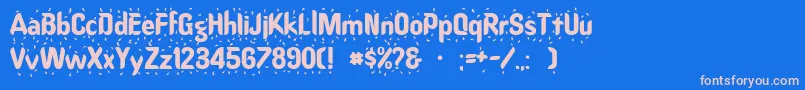 Oregonwet Font – Pink Fonts on Blue Background