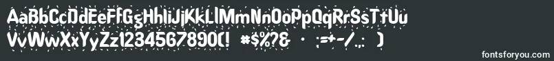 Oregonwet-Schriftart – Weiße Schriften