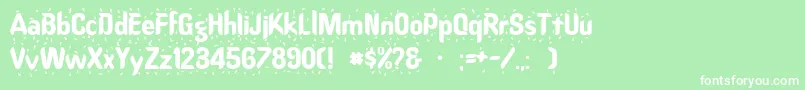 Шрифт Oregonwet – белые шрифты на зелёном фоне