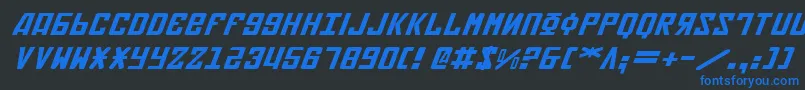 Soviet2ei Font – Blue Fonts on Black Background