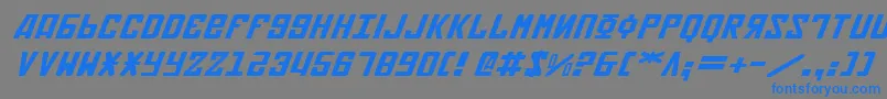 Soviet2ei Font – Blue Fonts on Gray Background