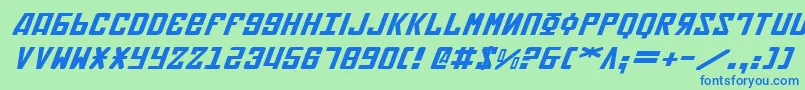Soviet2ei Font – Blue Fonts on Green Background