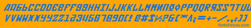 Soviet2ei Font – Blue Fonts on Orange Background