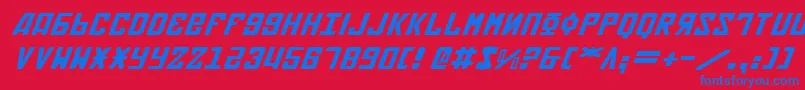Soviet2ei Font – Blue Fonts on Red Background