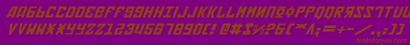 Soviet2ei-fontti – ruskeat fontit violetilla taustalla