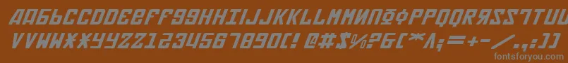 Soviet2ei-fontti – harmaat kirjasimet ruskealla taustalla