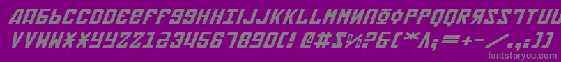 Soviet2ei-fontti – harmaat kirjasimet violetilla taustalla