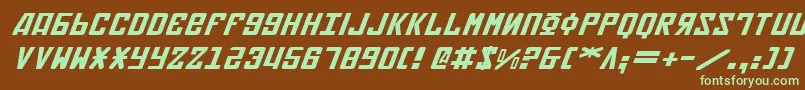 Soviet2ei Font – Green Fonts on Brown Background