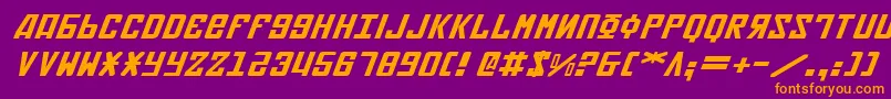 Soviet2ei Font – Orange Fonts on Purple Background