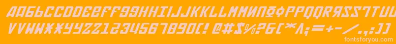 Soviet2ei Font – Pink Fonts on Orange Background