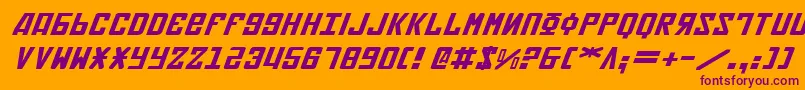 Soviet2ei Font – Purple Fonts on Orange Background
