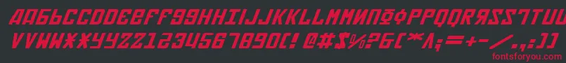 フォントSoviet2ei – 黒い背景に赤い文字